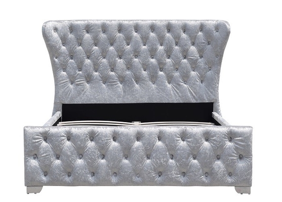 ボタンを持つHome Furniture Bed Frameカスタマイズ可能な押しつぶされたビロード王
