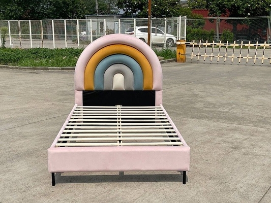 子供はベッド フレームの虹の定形頭板の基礎プラットホームの設計を装飾した