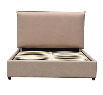 リネン薄茶のEuropen Style Modern Upholsteredベッド フレーム王のプラットフォーム ベッド