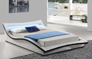 のど革LEDはベッド フレーム王を装飾したSize Comfortable For Sleep FSC
