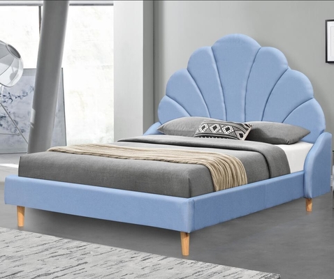 王ベッドSize Linen Upholstered王