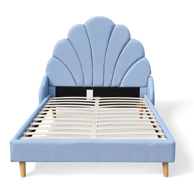 王ベッドSize Linen Upholstered王