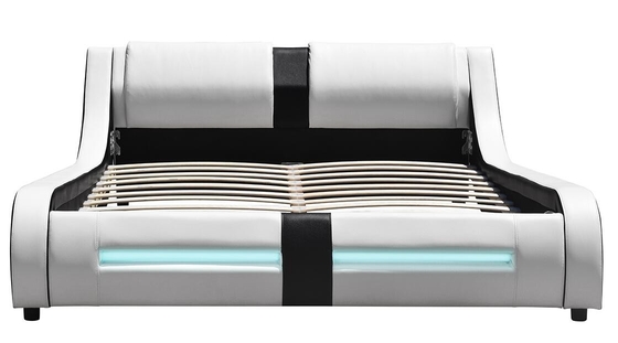 Bed Frame Curve Deluxe LEDの現代のどの革王は装飾した
