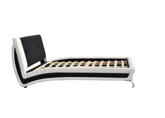 Upholstered Platform Faux Leatherの王のベッド フレームの二重サイズの寝室の家具