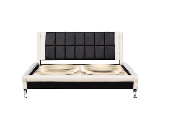Upholstered Platform Faux Leatherの王のベッド フレームの二重サイズの寝室の家具