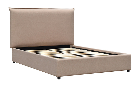 リネン薄茶のEuropen Style Modern Upholsteredベッド フレーム王のプラットフォーム ベッド