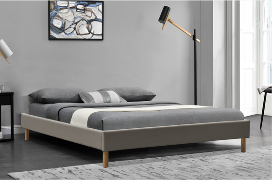 現代的な王のUpholsteredプラットフォーム ベッド王Assemble PUの革140x190Cm