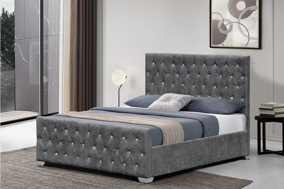 BSCIはカスタマイズされたダイヤモンドの頭板のヨーロッパ式のベッド フレームを装飾した