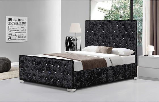 BSCIはカスタマイズされたダイヤモンドの頭板のヨーロッパ式のベッド フレームを装飾した