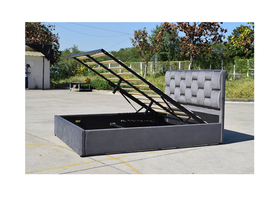 ガス上昇が付いている生地の双生児のサイズのリネン装飾されたBedframe