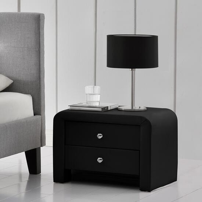 装飾された黒い2引出しNightstand
